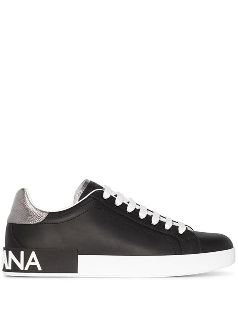 dolce gabbana black gloss sneakers vintage|dolce gabbana sneakers farfetch.